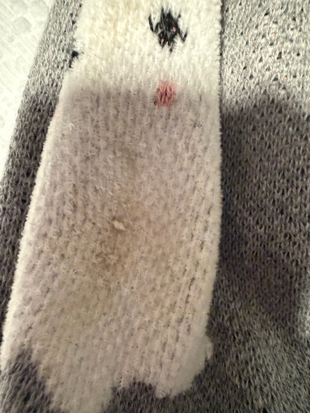 T Party Fashion Gray & White Ghost Baby Blanket - Picture 4 of 4